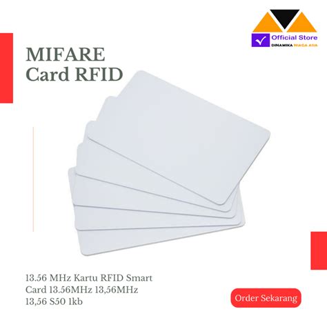 Jual Mifare Card RFID 13 56 MHz Kartu ID Card Mifare Warna Putih Polos