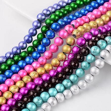 Wholesale Baking Painted Drawbench Glass Beads Strands KBeads