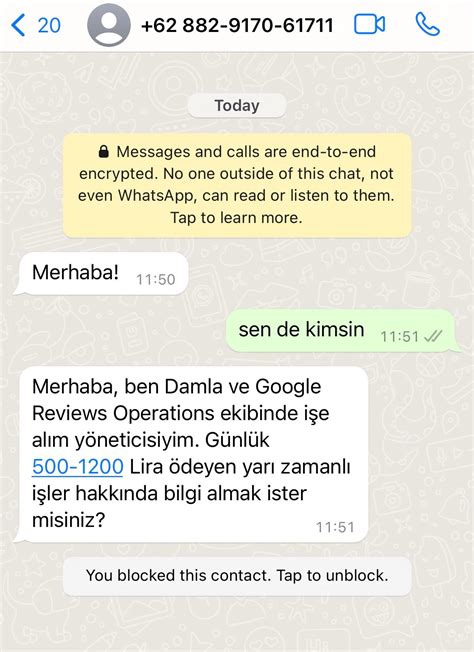 Whatsapp Bilinmeyen Numara Mesaj Ikayetvar