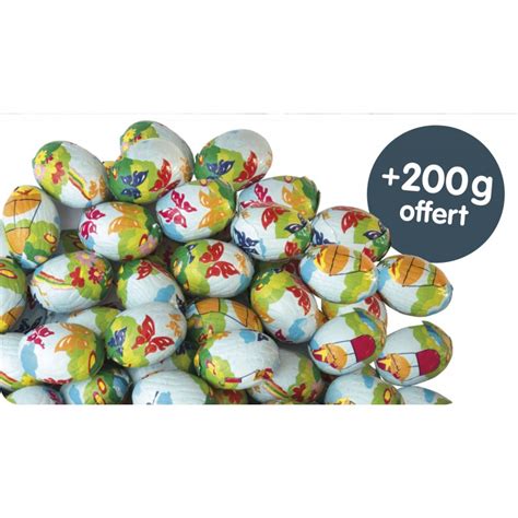 1kg 2 x 400 gr d oeufs lait crème noisette céréales sous alu 200gr