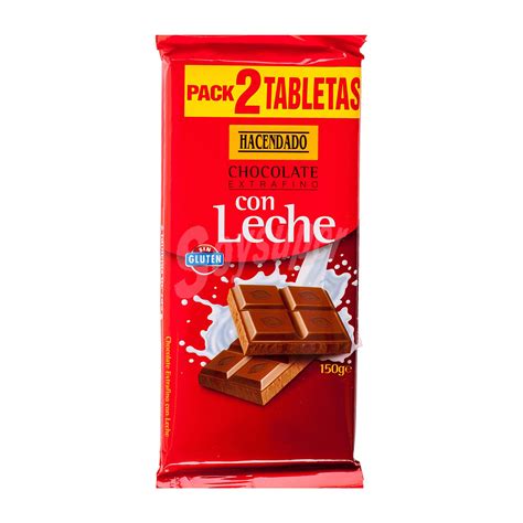 Hacendado Chocolate Leche Tableta Pack X Gr