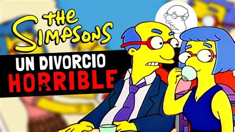 El Horrible Divorcio De Los Padres De Milhouse En Los Simpson Youtube