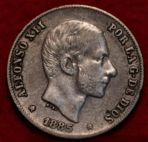 1885 Philippines 20 Centavos Silver Foreign Coin EBay