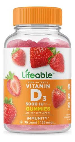 Suplemento Lifeable Vitamin D 5000 Ui Gomitas 90 Gomitas Cuotas