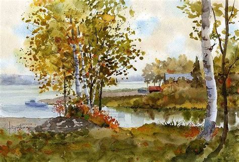 Акварельный пейзаж, Рисунки пейзажей, Живопись