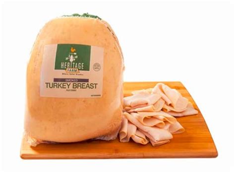 Heritage Farm Grab Go Smoked Turkey Breast Fresh Sliced Deli Meat