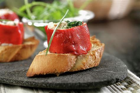 Canape Pretty With Piquillo Peppers Photograph By Gastromedia Fine