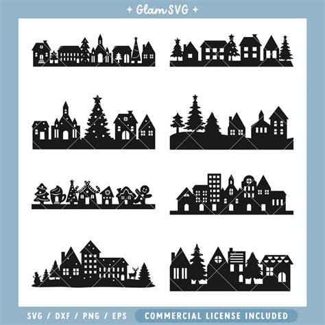 Christmas Villages Svg Bundle Christmas Houses Svg Cut Files For Cricut