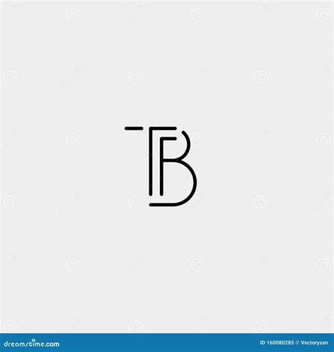 Letter Tb Bt T B Logo Design Simple Vector Stock Vector Illustration