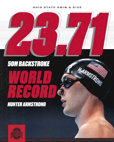 Ohio State Swim Dive On Twitter HUNTER ARMSTRONG BREAKS THE 50M BACK