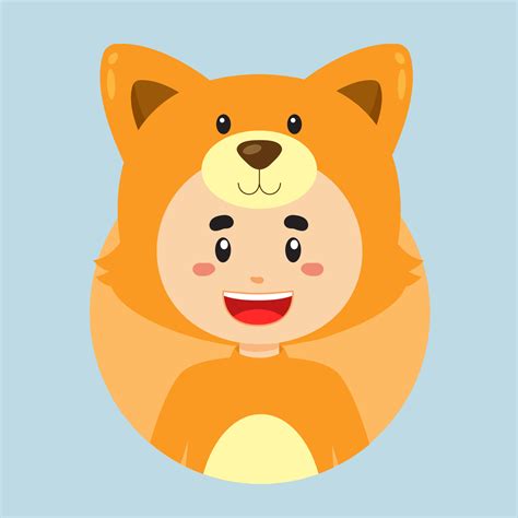 Avatar of a Character with Fox Costume 20194540 Vector Art at Vecteezy