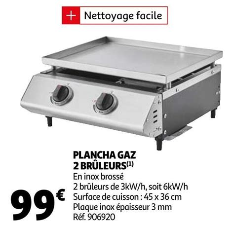 Promo Plancha gaz 2 brûleurs chez Auchan