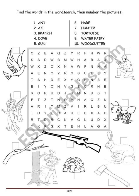 Wordsearch ESL Worksheet By Fabynic