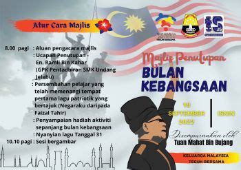 Buku Program Majlis Penutupan Bulan Kebangsaan Tahun 2022