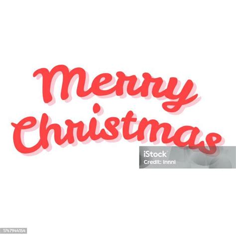 Merry Christmas Wording Stock Illustration - Download Image Now ...