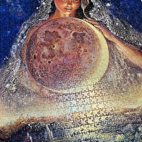 Finished Josephine wall 1000 piece “Moon Goddess” the blue was so ...
