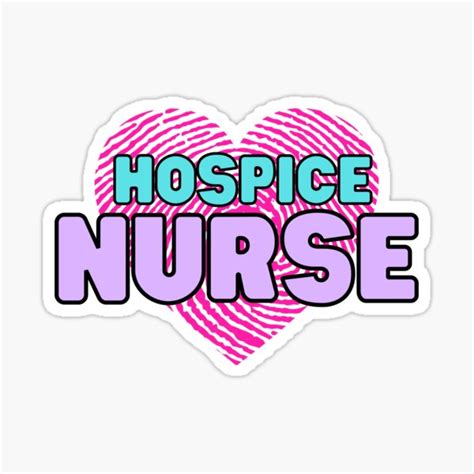 Hospice Nurse Heart Fingerprint Sticker For Sale By Thenurseslife