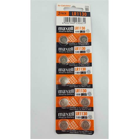 ถาน maxell LR1130 Alkaline 1 5V แท100 1แผง10กอน ถานกระดมใชงานด