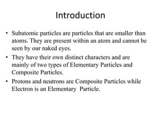 Sub Atomic Particles Ppt