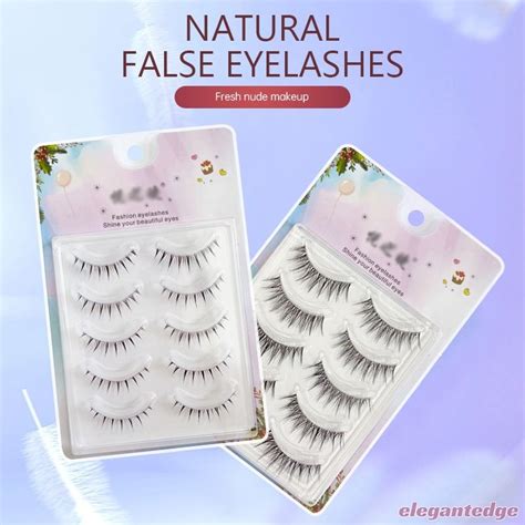 elegantedge ขนตาปลอมธรรมชาต Fresh Nude แตงหนาเรยวนมสวมใสทกวนขนตาปลอม Shopee Thailand