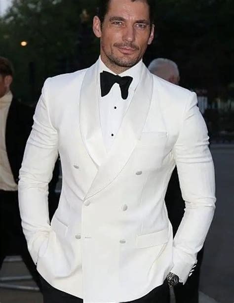 Fashion Ivory White Man Suits 2017 Groom Tuxedo Bespoke Suits With