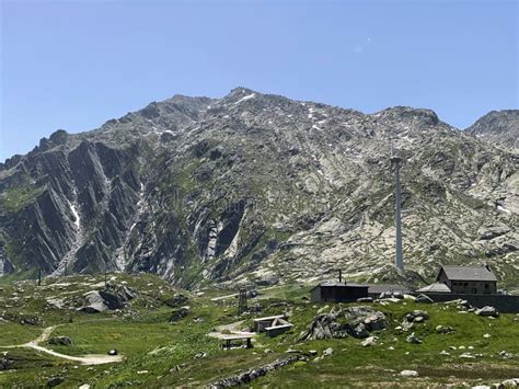 Rocky Mountain Peaks Poncione Di Fieud 2696 M And Fibbia 2738 M In The