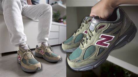 New Balance 990v3 Green Purple Made In Usa Review And On Feet Youtube