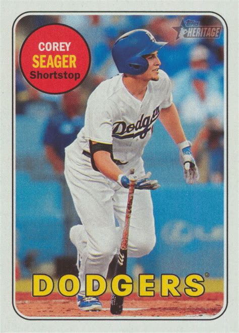 2018 Topps Heritage Baseball All The Dodgers Base Cards Corey