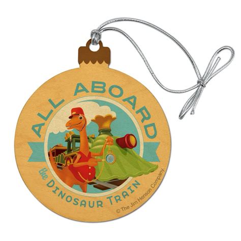 All Aboard the Dinosaur Train Wood Christmas Tree Holiday Ornament ...