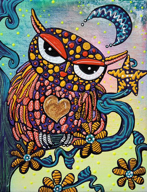 Mystical Owl Painting by Laura Barbosa | Fine Art America