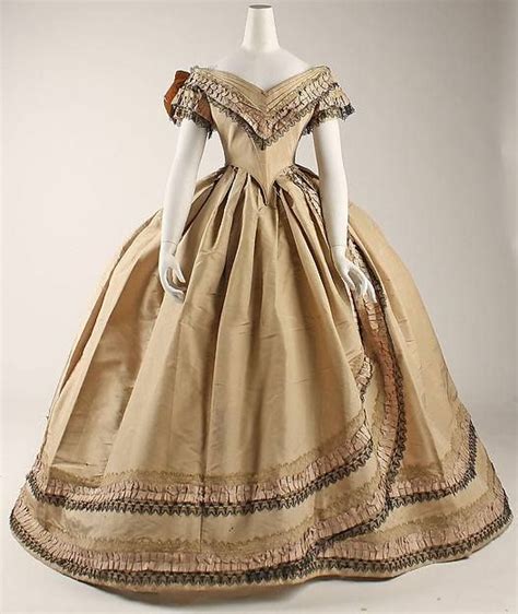 Dress Date 1860 64 Culture British Medium Silk Historical Dresses