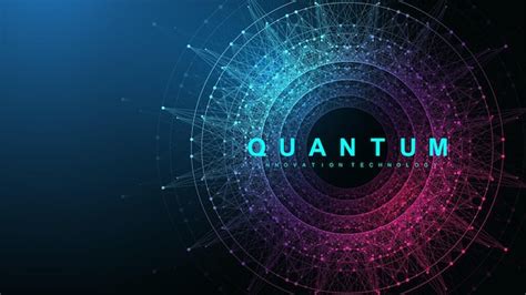 Premium Vector Quantum Computer Innovation Technology Concept Sphere Explosion Background Deep