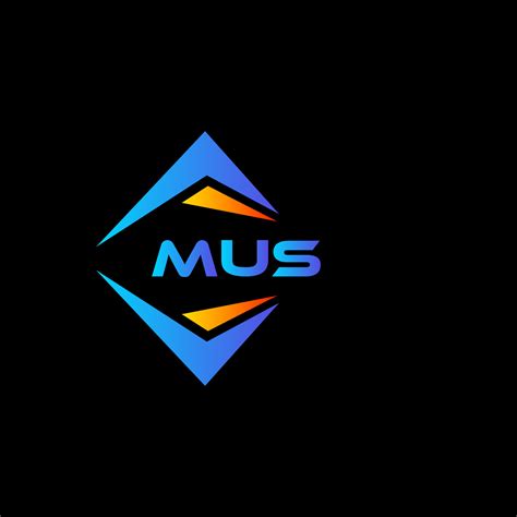 MUS abstract technology logo design on Black background. MUS creative ...
