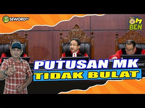 Den Beni Putusan Mk Meragukan Bukti Pertama Dalam Sejarah Hakim Ga