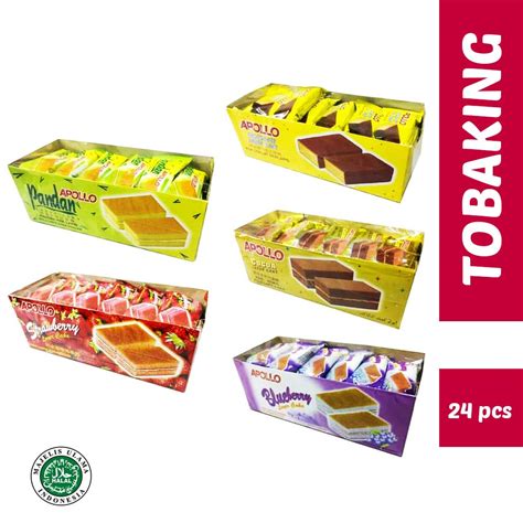 Jual Apollo Layer Cake Bolu Lapis Chocolate Pandan Blueberry Strawberry