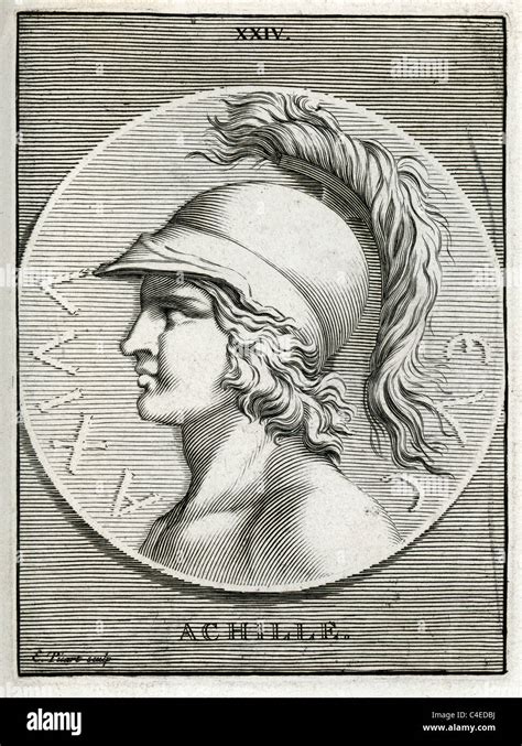 Classical Portrait Of Achilles A Greek Hero Of The Trojan War The