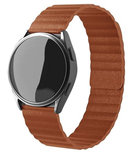 Strap It Bracelet Cuir Loop Compatible Pour Polar Unite Marron