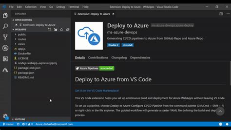 New Deploy To Azure Extension For Visual Studio Code Nathan Sweeney