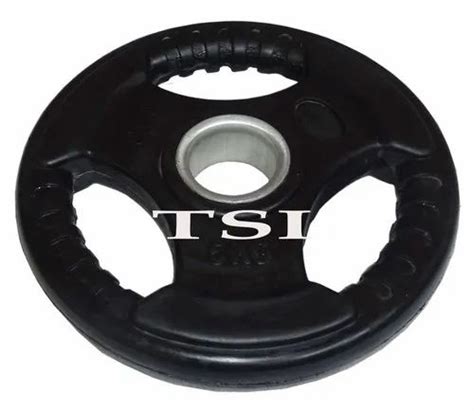 Black Rubber Encased Iron 5 Kg Gym Weight Plate Weight 25 To 25 Kgs