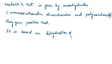 Solved Will Disaccharides And Polysaccharides Give A Positive Result For Molisch Test