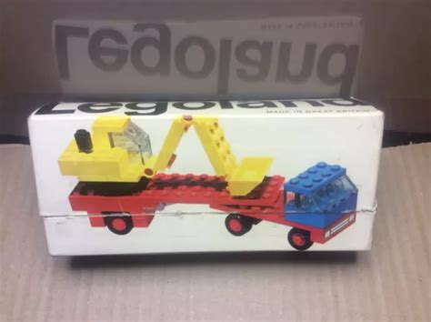 Vintage 60 70s Legoland Denmark Lego Set No 649 Flat Bed Lorry With Jcb Digger £54 99 Picclick Uk