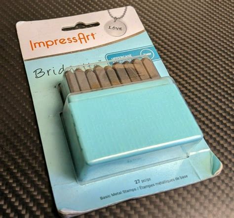 ImpressArt Bridgette Uppercase 3mm Basic Metal Stamp Set Letter Stamps