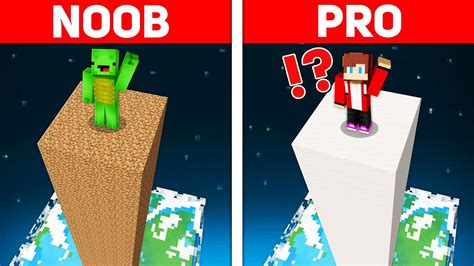 The Safest SECURITY TOWER BATTLE NOOB Vs PRO In Minecraft Maizen JJ