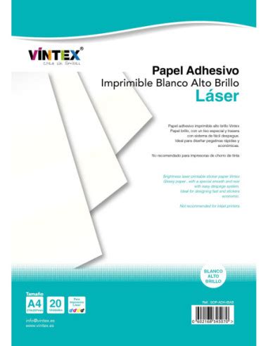 Papel Adhesivo Imprimible Para Impresora L Ser