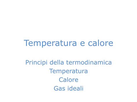 PDF Principi Della Termodinamica Temperatura Calore Gas