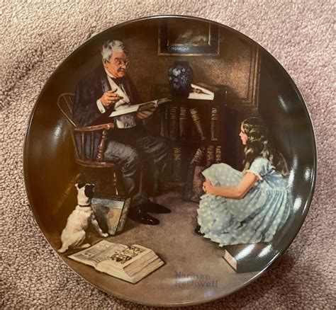 The Storyteller Collector Plate By Norman Rockwell Etsy