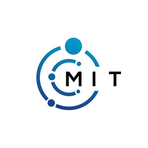 diseño de logotipo de tecnología de letras mit sobre fondo blanco. mit