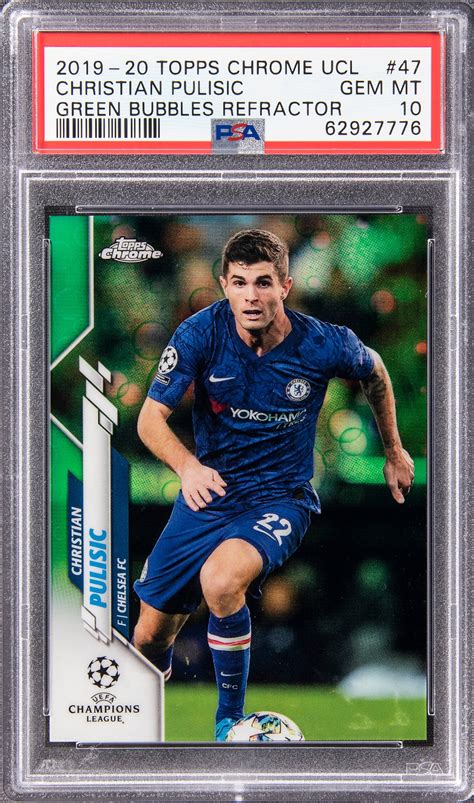 Christian Pulisic Topps Chrome Uefa Champions League Green