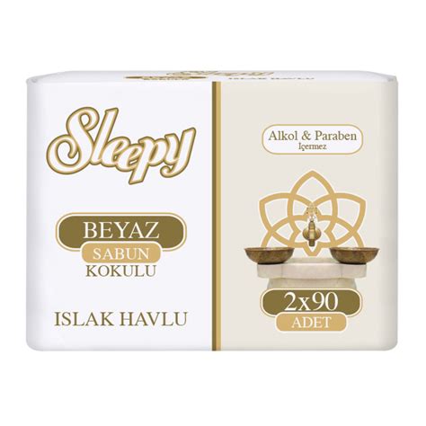 Sleepy Islak Havlu Beyaz Sabun Kokulu 2x90 lı Migros