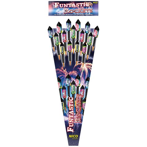 Funtastic Rockets 15er Rak Btl Raketen Sortimente Raketen NICO